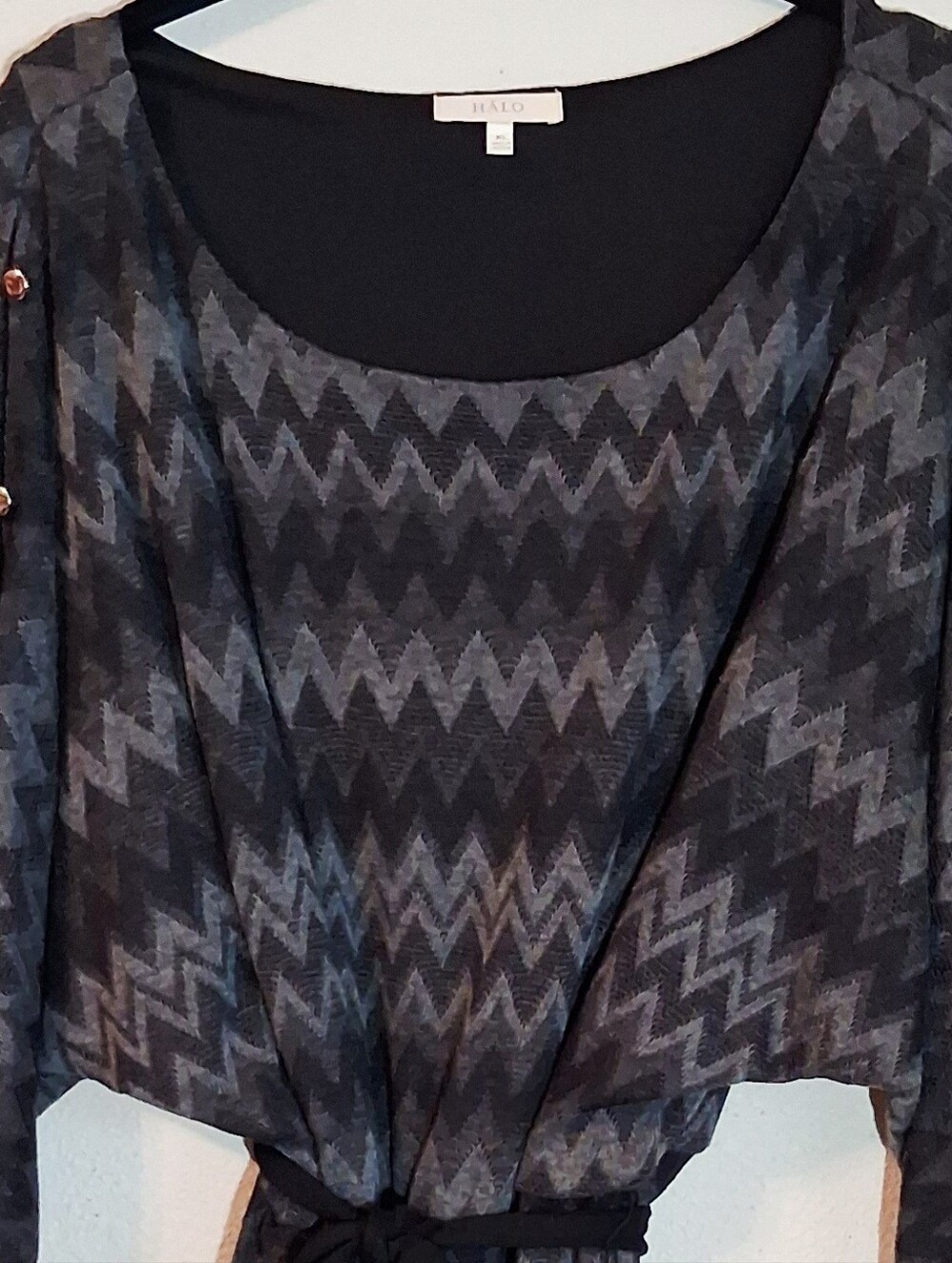 Halo Grey And Black Midi Dress Size XL Buisness Casual - Picture 4 of 8